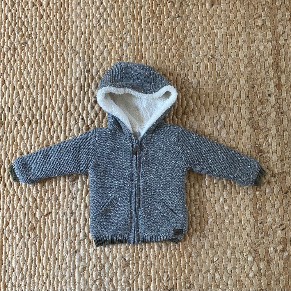 sherpa lined sweater jacket